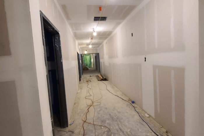 hallway drywall